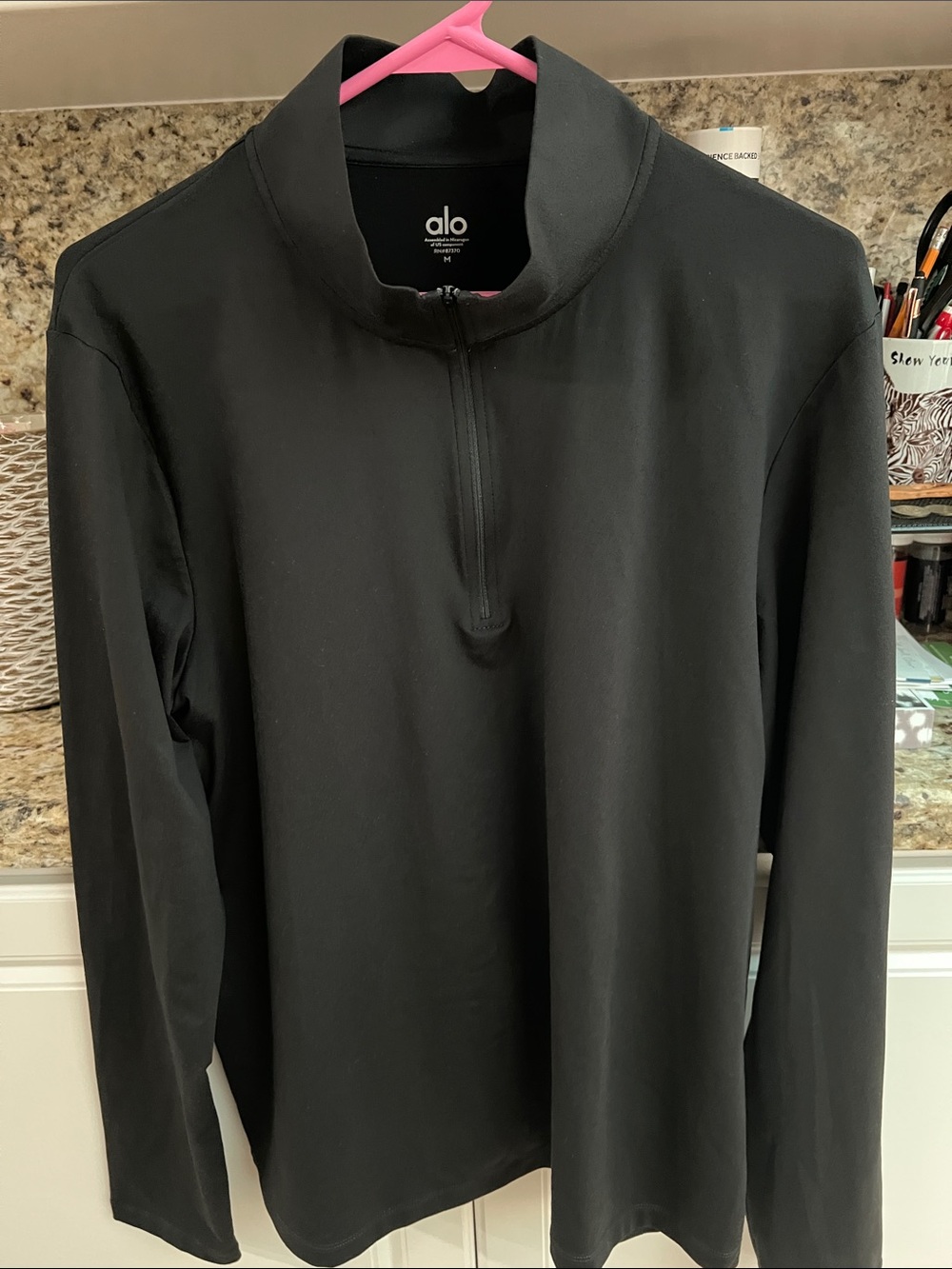 Alo “Conquer 1/4 Zip Reform” L/S Pullover Sz Medium